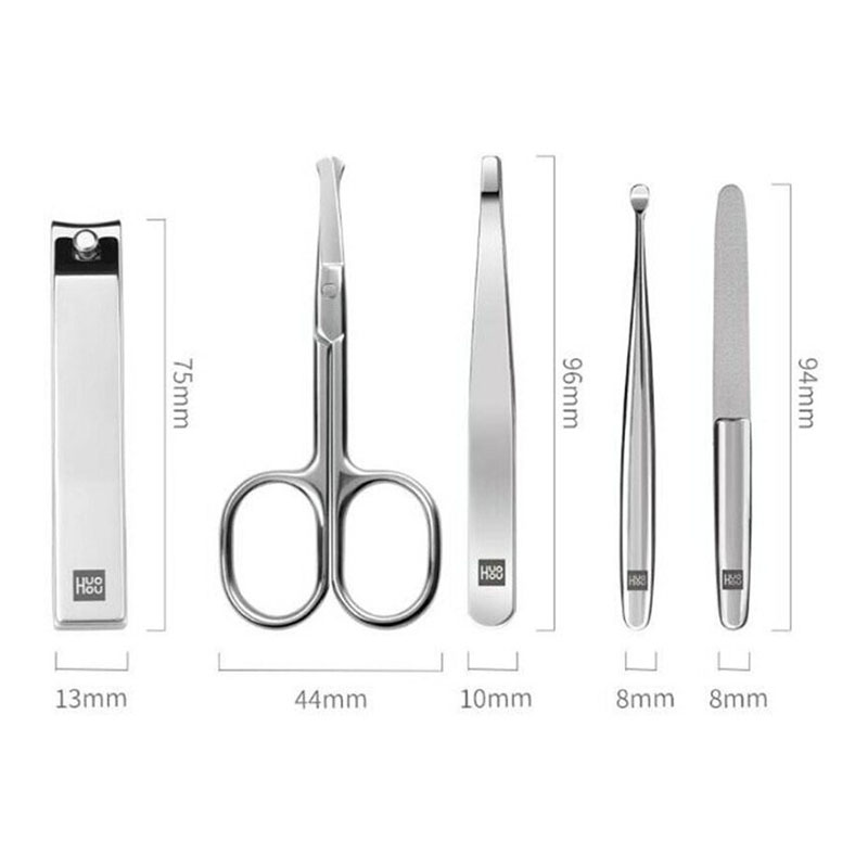 маникюрный набор huo hou stainless steel nail clippers (5 предметов)