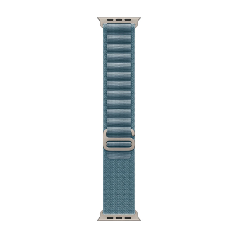 умные часы apple watch series ultra 3 (2025) 49 мм, natural titanium case, light blue alpine loop