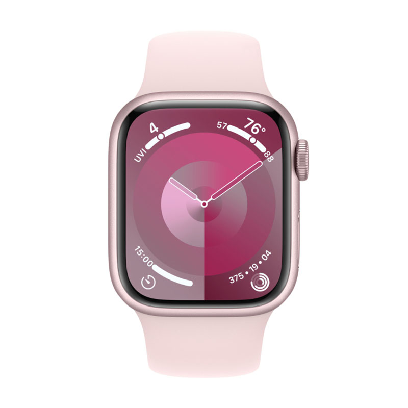 смарт-часы apple watch series 9, 45мм, s/m sport band, нежно-розовый (mr9g3)