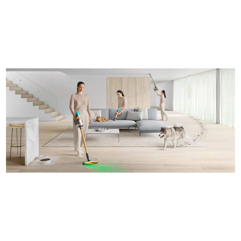 беспроводной ручной пылесос dyson v15 detect absolute, золотой/gold