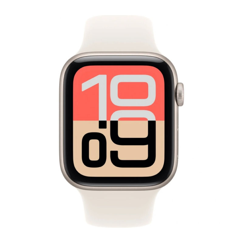 умные часы apple watch series se 3 (2025) gps 44 мм, starlight aluminum case, starlight sport band m/l