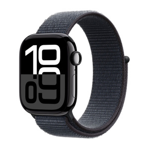 умные часы apple watch series 10 (2024) 46 мм, aluminium case, loop band, black (mwwr3)