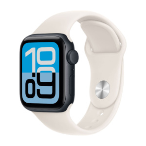 умные часы apple watch series se 3 (2025) gps 40 мм, midnight aluminum case, starlight sport band s/m