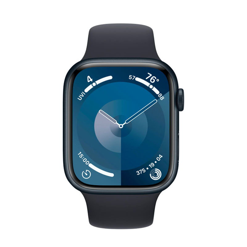 смарт-часы apple watch series 9, 41мм, m/l sport band, тёмная ночь (mr8x3)