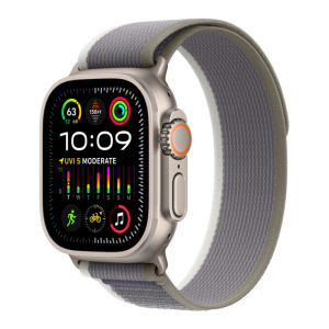 смарт-часы apple watch ultra 2 gps + cellular, 49мм, s/m, ремешок trail зеленый/серый