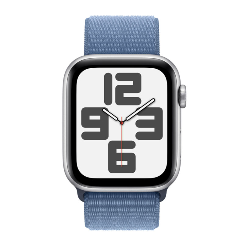 умные часы apple watch series se (2023) gen 2 40 мм aluminium case, silver blue sport loop (mre33)