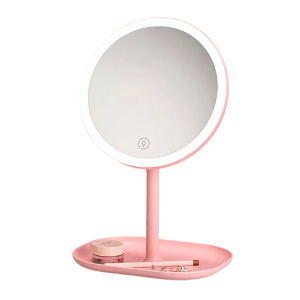 зеркало jordan & judy led makeup mirror с подсветкой розовое nv529