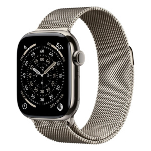умные часы apple watch series 11 (2025) gps + cellular 46 мм, natural titanium case, milanese loop, natural m/l