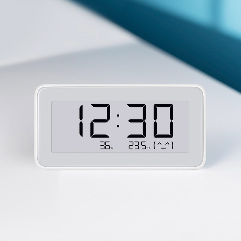 настольные часы с датчиком температуры и влажности xiaomi mijia temperature and humidity electronic watch white (белые)