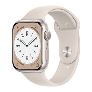 умные часы apple watch series 8 gps 45мм starlight aluminum case with starlight sport band