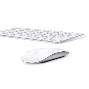 клавиатура и мышь apple keyboard + magic mouse white (белый)