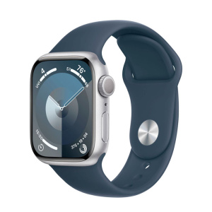 смарт-часы apple watch series 9, 41мм, m/l sport band, грозовой синий (mr913)