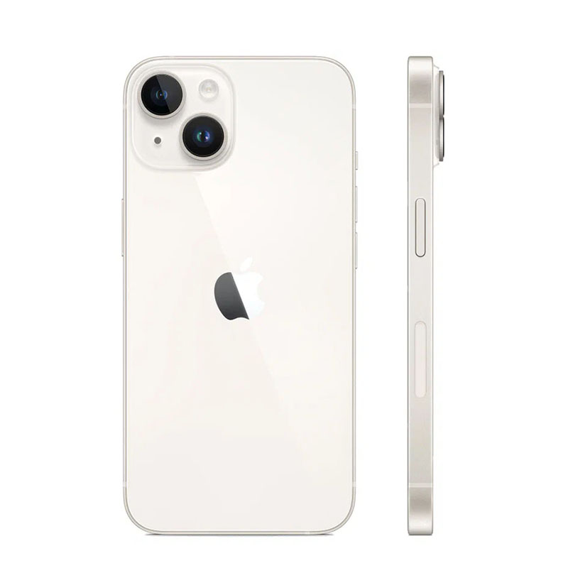 apple iphone 14 128gb, starlight dual sim (nano-sim), сияющая звезда