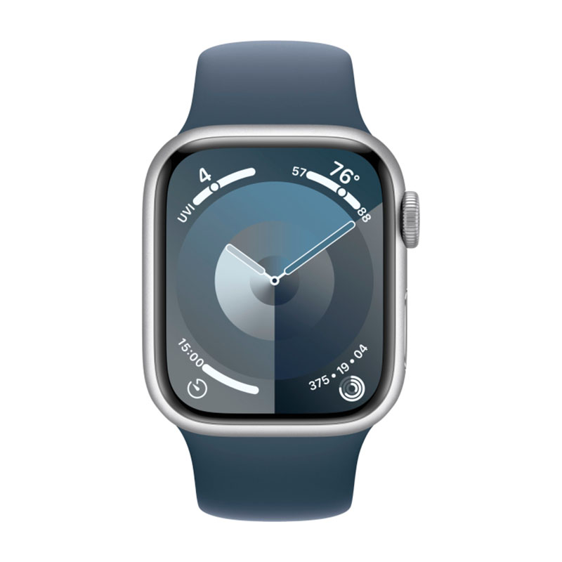 смарт-часы apple watch series 9, 45мм, m/l sport band, грозовой синий (mr9e3)