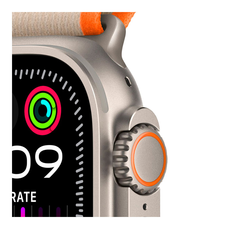 смарт-часы apple watch ultra 2 gps + cellular, 49мм, s/m, ремешок trail оранжевый/бежевый