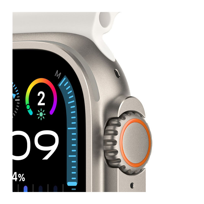 смарт-часы apple watch ultra 2 gps + cellular, 49мм, ремешок ocean белый