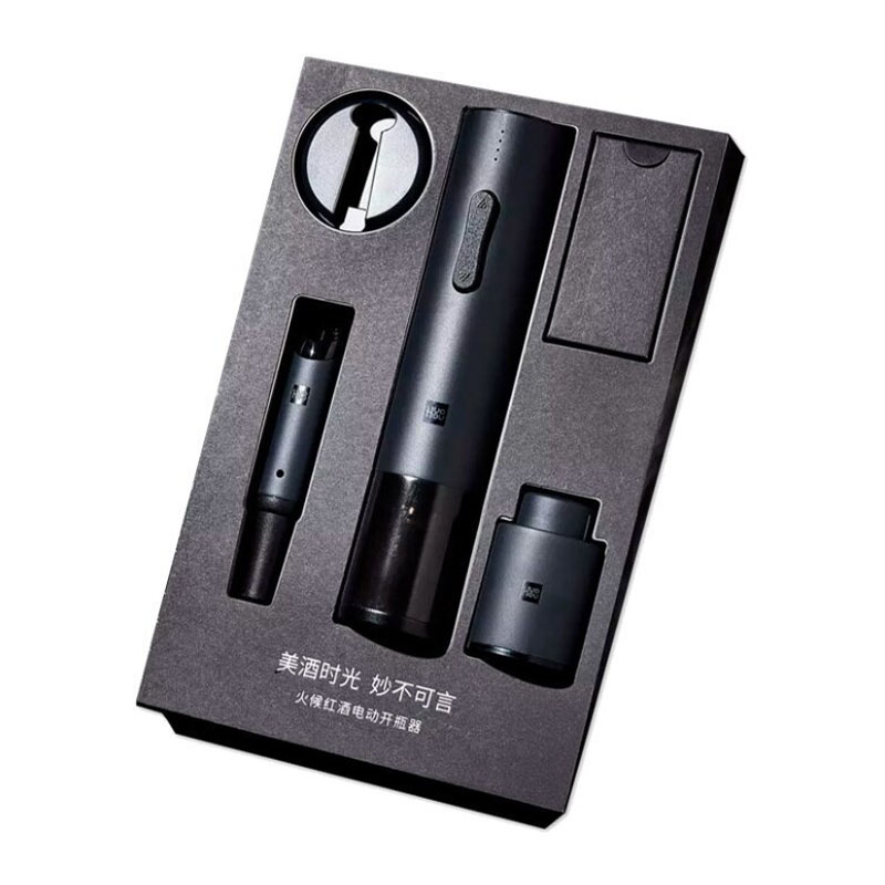 винный набор 4 в 1 xiaomi huo hou electric bottle openner deluxe set (hu0090) black