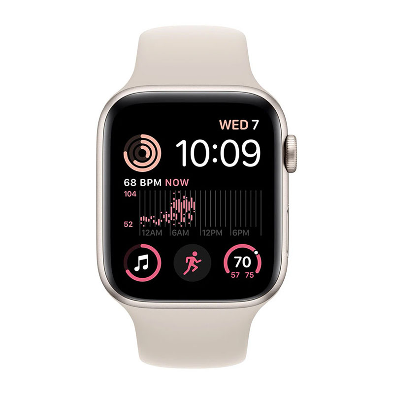 умные часы apple watch series se gen 2 40 мм aluminium case, starlight sport band mnt33ll/a (размер s/m)