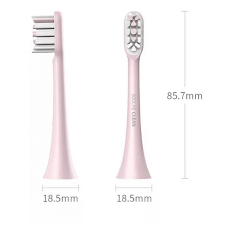 сменные насадки для зубной щетки xiaomi soocas x3 pink (розовый) 2шт