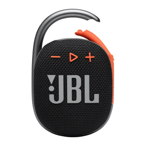 портативная акустика jbl clip 4, 5 вт, черный/оранжевый
