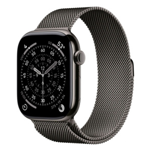 умные часы apple watch series 11 (2025) gps + cellular 46 мм, slate titanium case, milanese loop, slate m/l