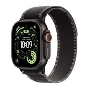 умные часы apple watch series ultra 3 (2025) 49 мм, black titanium case, black trail loop