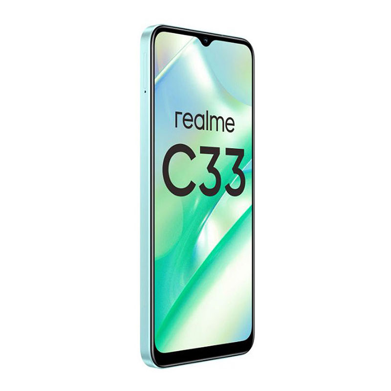 смартфон realme c33 4/64 гб ru, dual nano sim, голубой