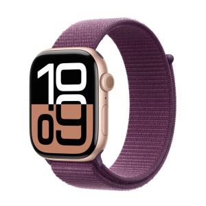 умные часы apple watch series 10 (2024) 42 мм, aluminium case, loop band, plum (mwwk3)