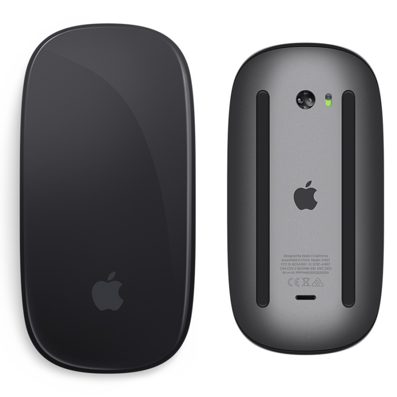 мышь apple magic mouse 2 black беспроводная (серый космос)
