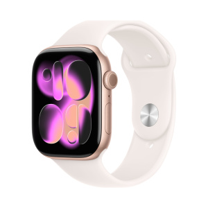 умные часы apple watch series 11 (2025) gps 42 мм, rose gold aluminium case, sport band, pink s/m