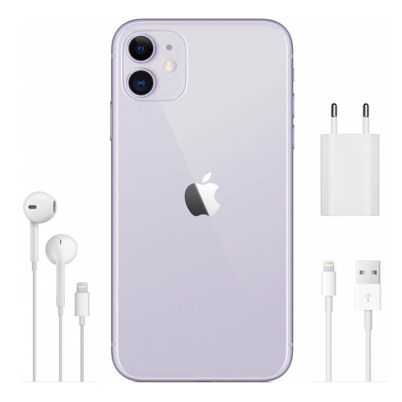 смартфон apple iphone 11 256gb (фиолетовый), slimbox