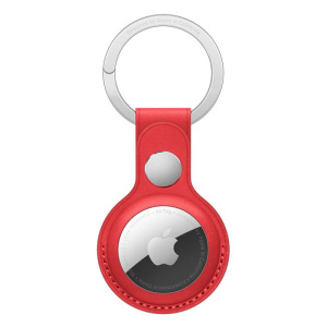 чехол apple для airtag с кольцом для ключей красный