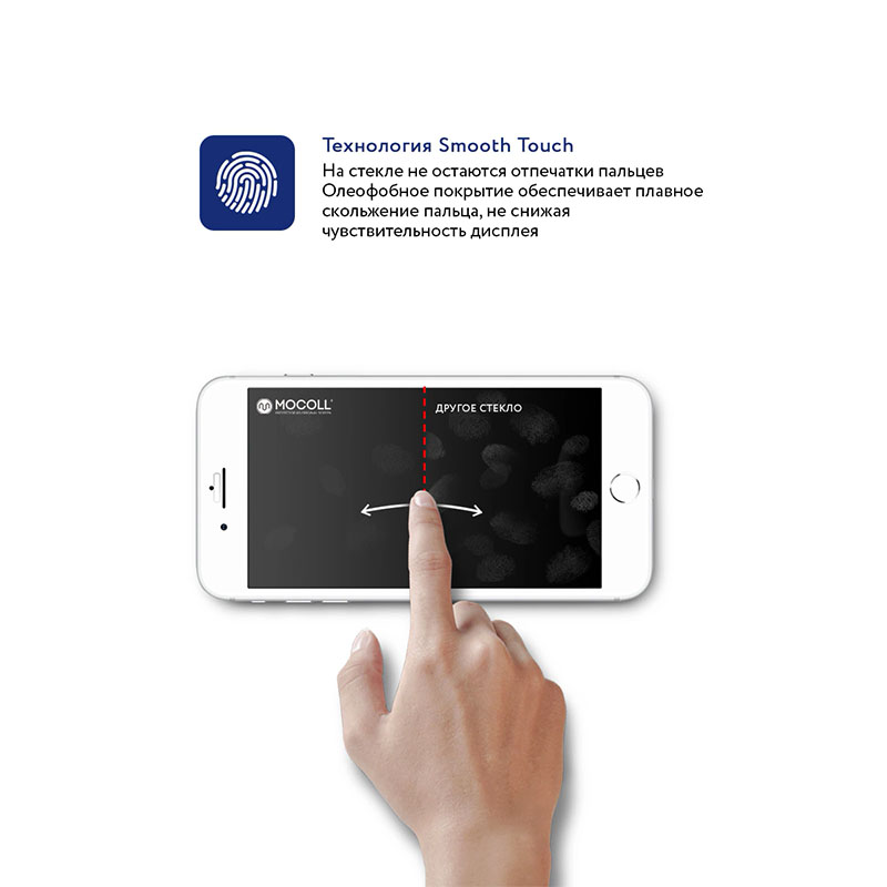 стекло защитное для iphone 7 / 8 / se 2020 белый полноразмерное закаленное mocoll серия storm 2.5d full cover