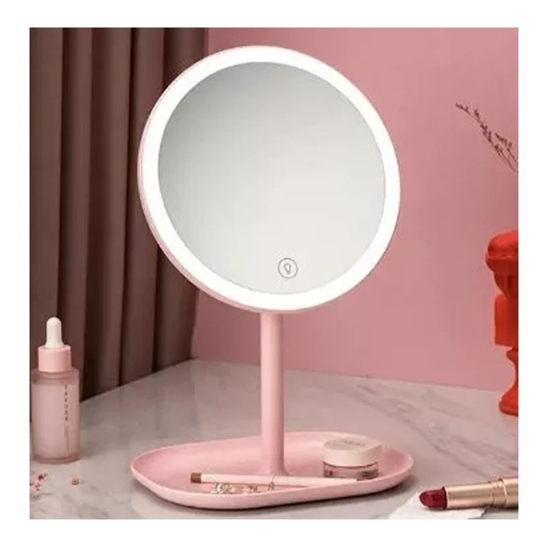 зеркало jordan & judy led makeup mirror с подсветкой розовое nv529