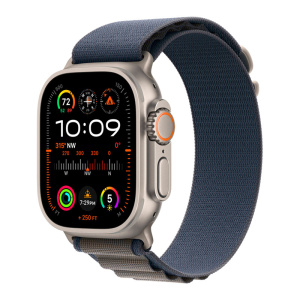 смарт-часы apple watch ultra 2 gps + cellular, 49мм, m, ремешок alpine синий