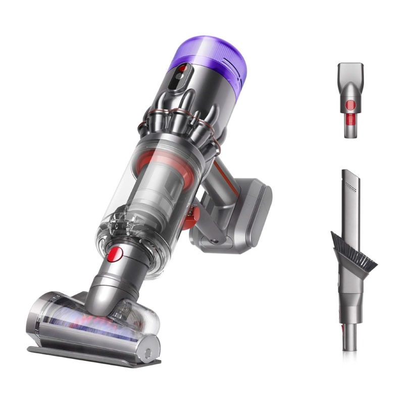 беспроводной ручной пылесос dyson humdinger, nickel/purple
