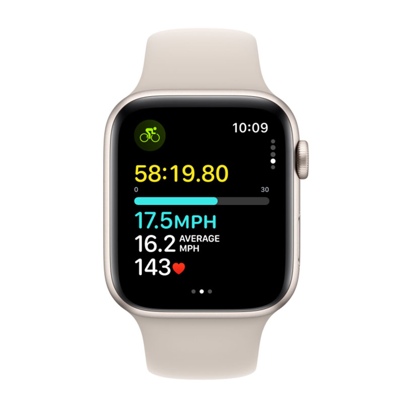 умные часы apple watch series se (2023) gen 2 44 мм aluminium case, starlight sport band (mre43) s/m