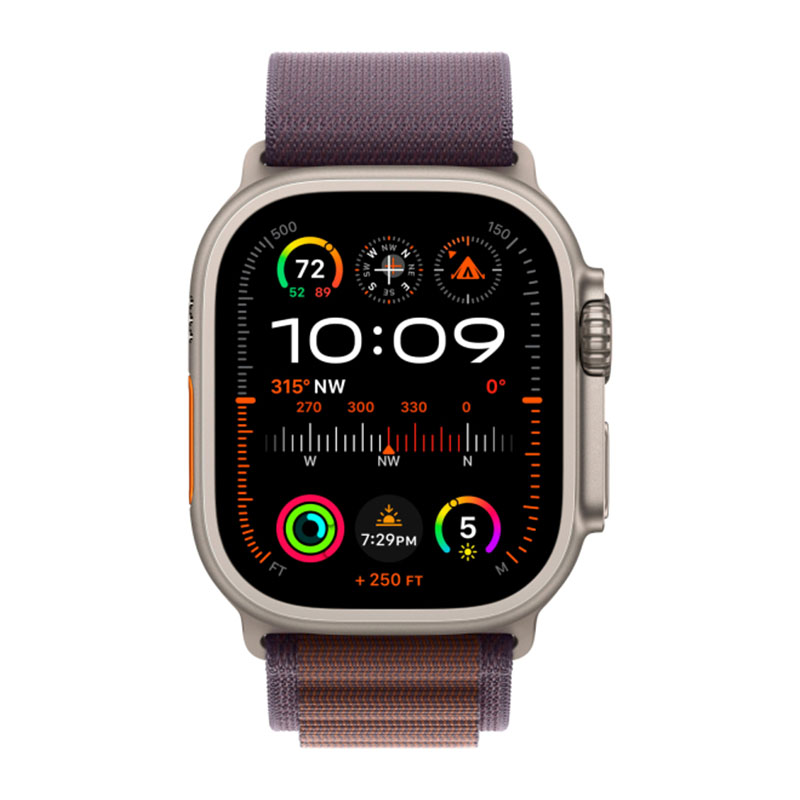 смарт-часы apple watch ultra 2 gps + cellular, 49мм, l, ремешок alpine индиго