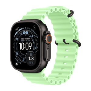 умные часы apple watch series ultra 3 (2025) 49 мм, black titanium case, neon green ocean band
