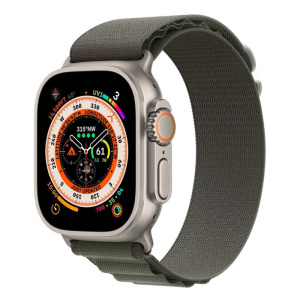 умные часы apple watch ultra gps + cellular 49мм titanium case with green alpine loop mqew3, зеленый