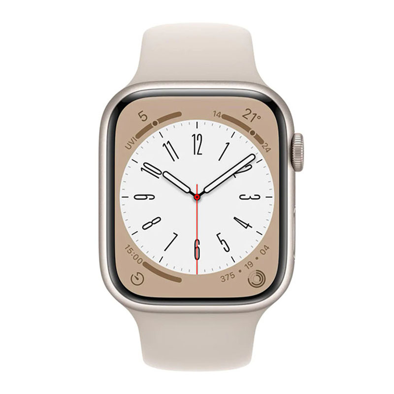 умные часы apple watch series 8 gps 45мм starlight aluminum case with starlight sport band