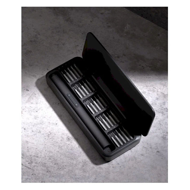 аккумуляторная отвёртка с набором бит hoto 25-in-1 electric screwdriver set тёмно-серый (qwlsd010)