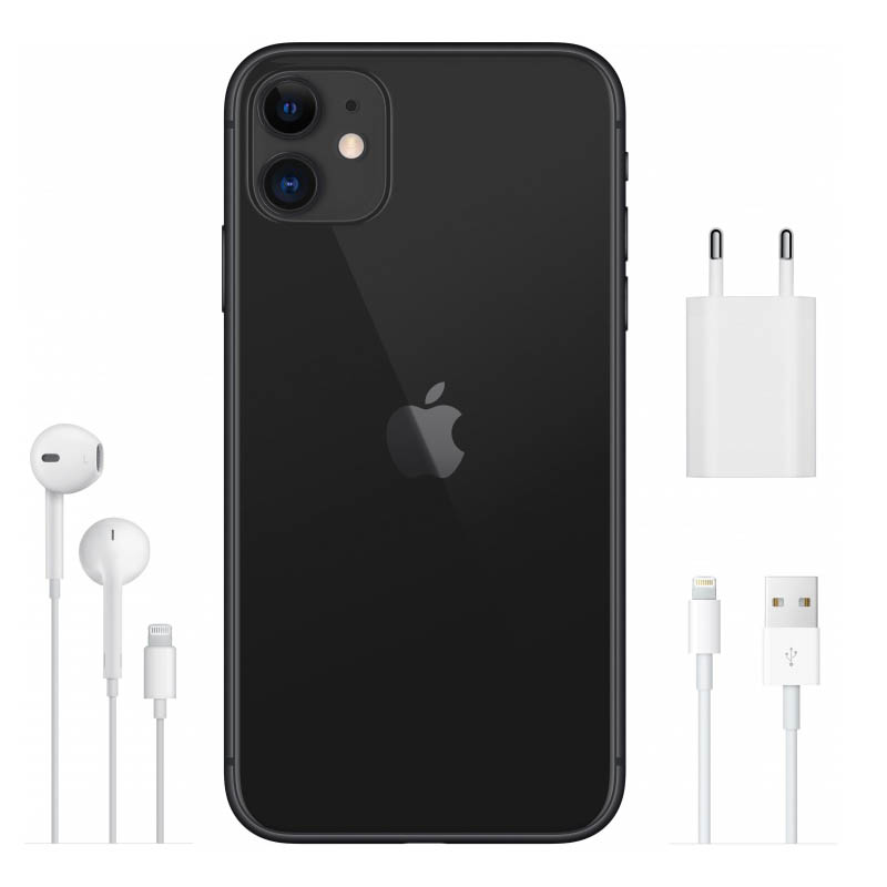 apple iphone 11 128gb black (черный), slimbox