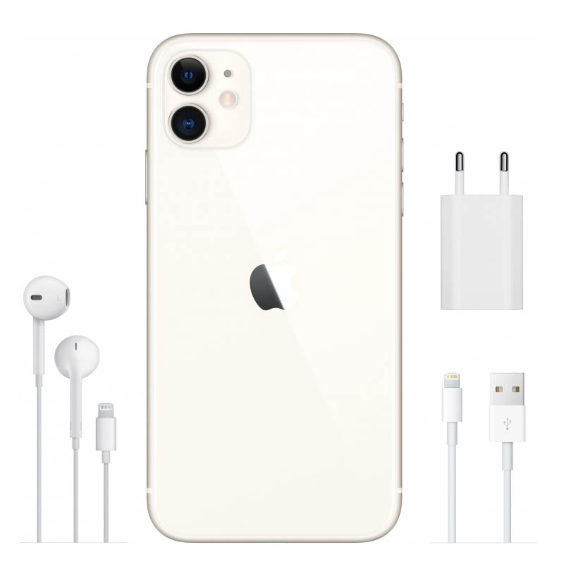 apple iphone 11 128gb white (белый), slimbox