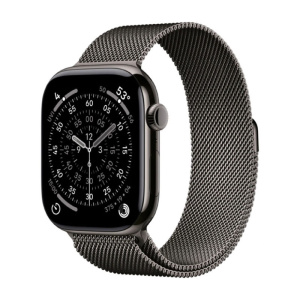 умные часы apple watch series 11 (2025) gps + cellular 42 мм, slate titanium case, milanese loop, slate s/m