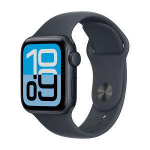 умные часы apple watch series se 3 (2025) gps 40 мм, midnight aluminum case, midnight sport band s/m