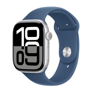 умные часы apple watch series 10 (2024) 46 мм, aluminium case, sport band, blue (mwwm3) m/l