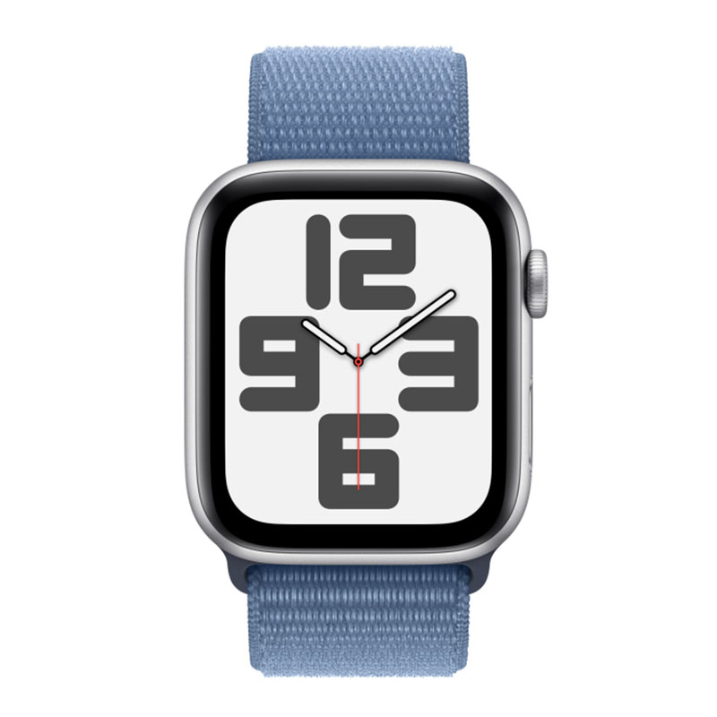 умные часы apple watch series se (2023) gen 2 44 мм aluminium case, silver blue sport loop (mref3)