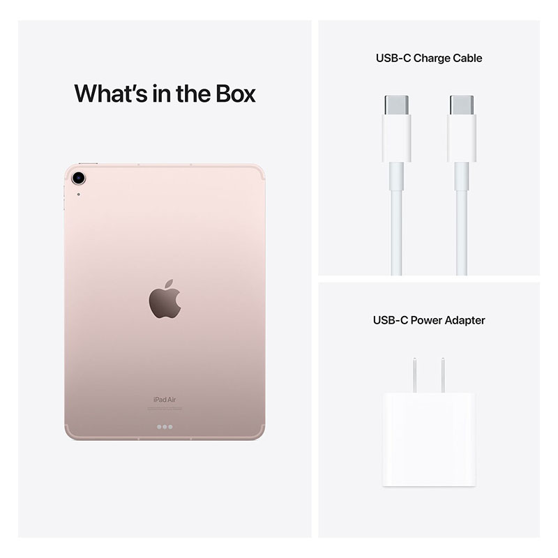 планшет apple ipad air (2022) 256 гб wi-fi pink (mm9m3ll/a)