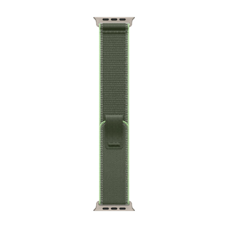 умные часы apple watch series ultra 3 (2025) 49 мм, natural titanium case, green trail loop